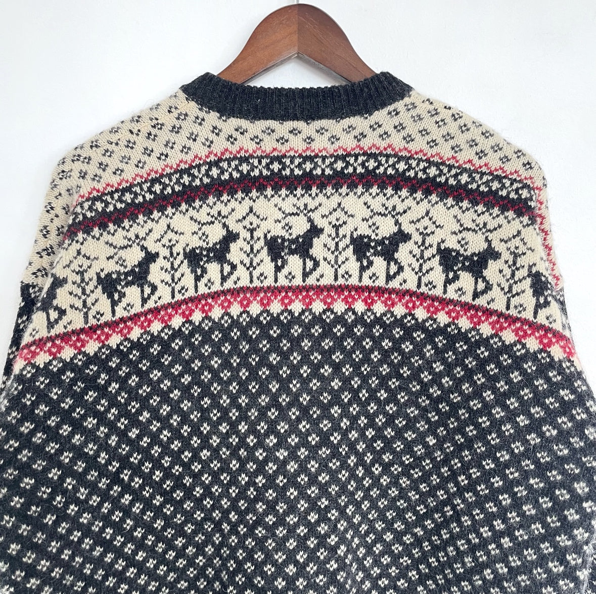 90s/00s Wool Reindeer Fair Aisle Cardigan