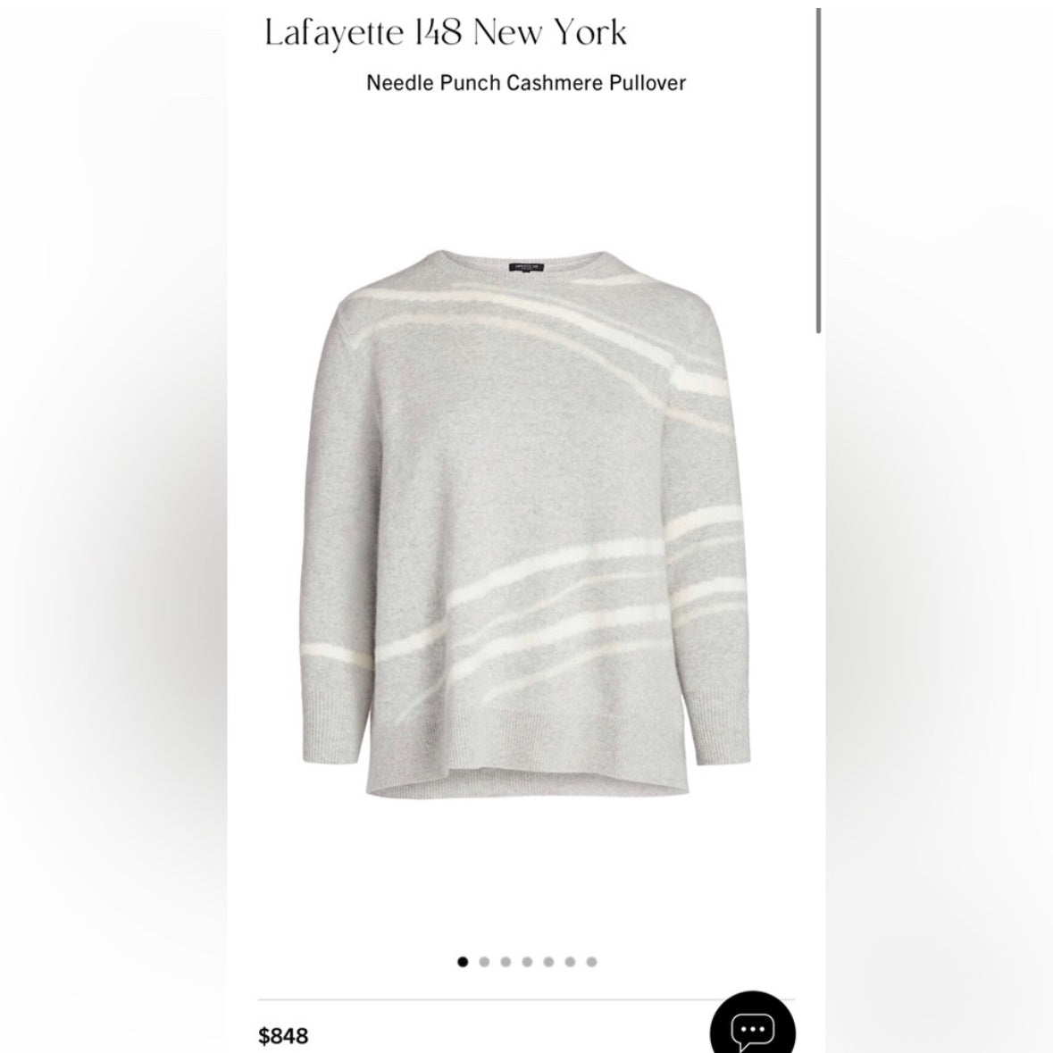 Lafayette 148 Cashmere Boxy Crewneck Sweater