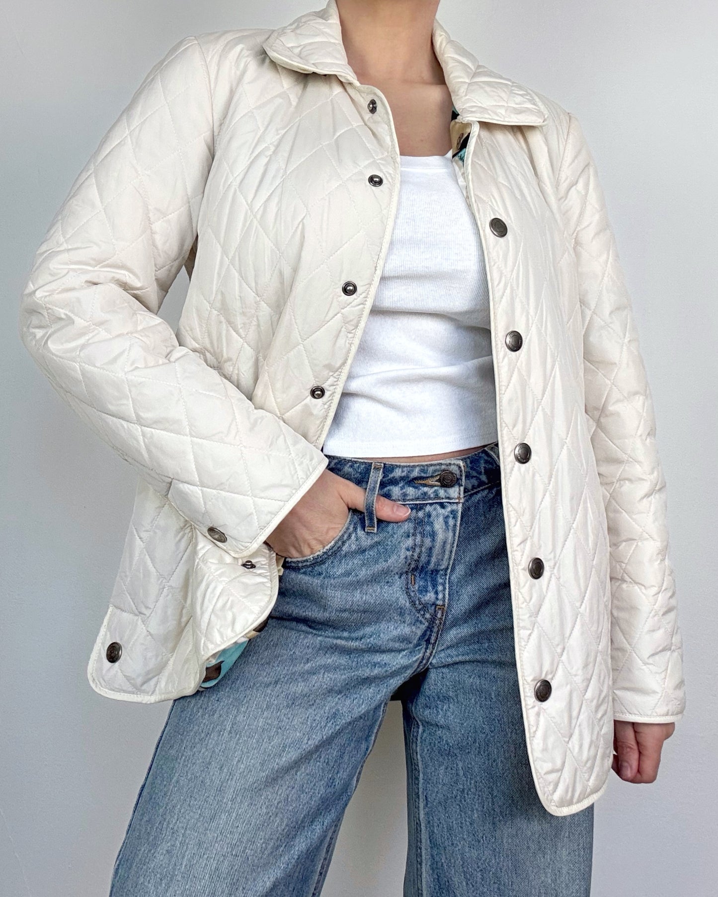 Coach Quilted Jacket with Logo Interior
