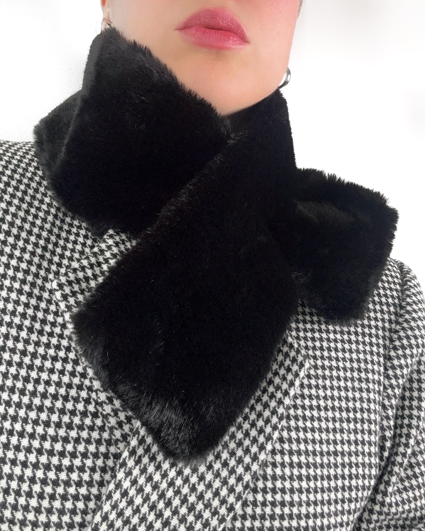 Faux Fur Black Stole