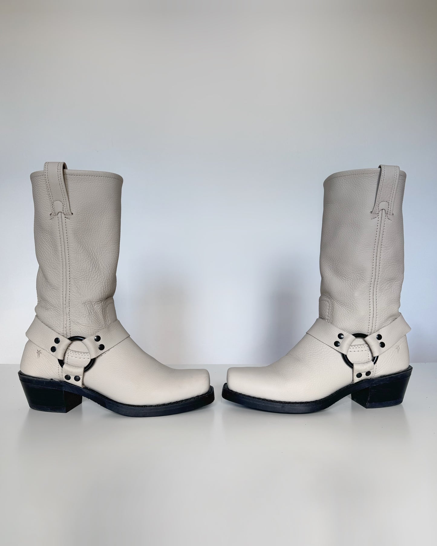 Frye “Harness 12R” Boots in Stone (7.5)