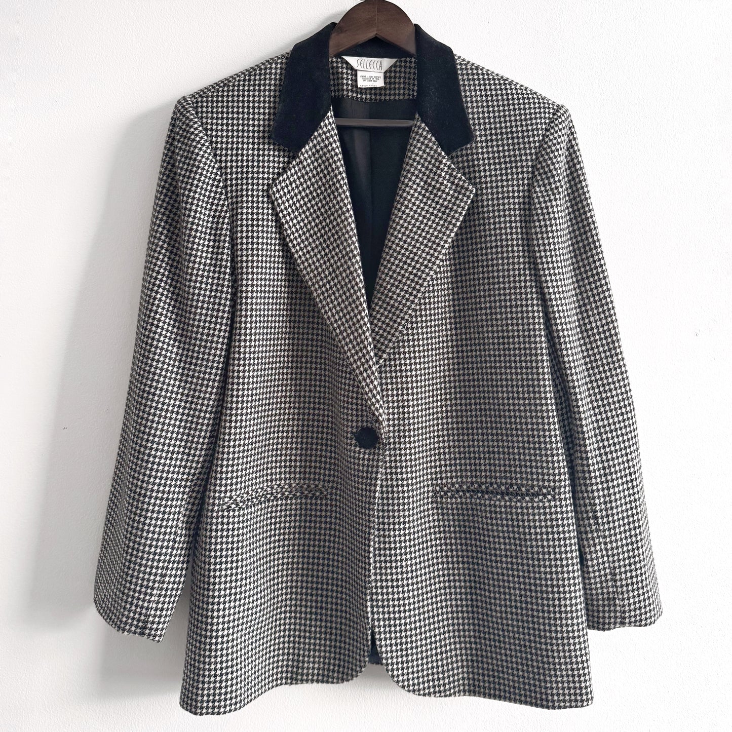 80s Wool Houndstooth Blazer