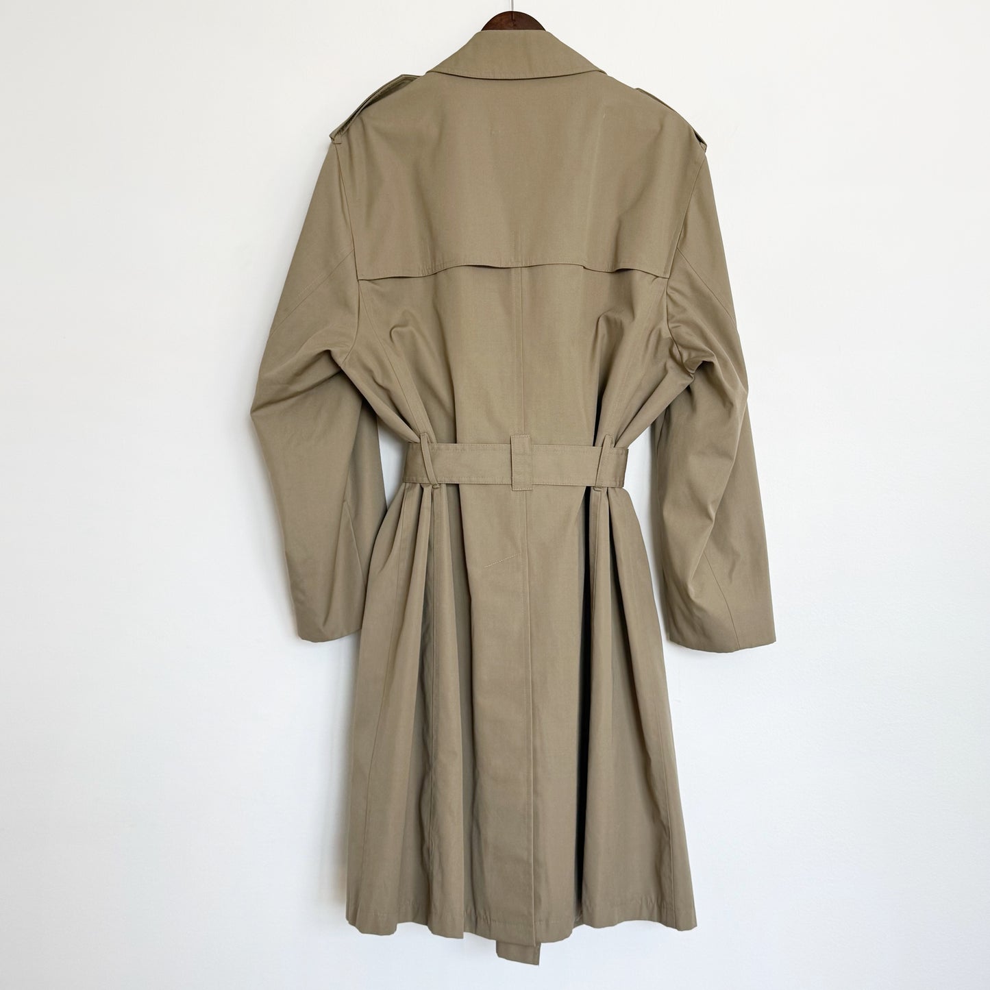 90s Minimal Trench Coat in Tan