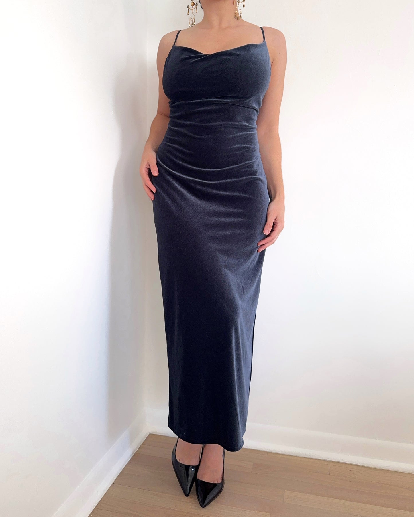 Jenny Yoo “Bentley” Velvet Midi Dress