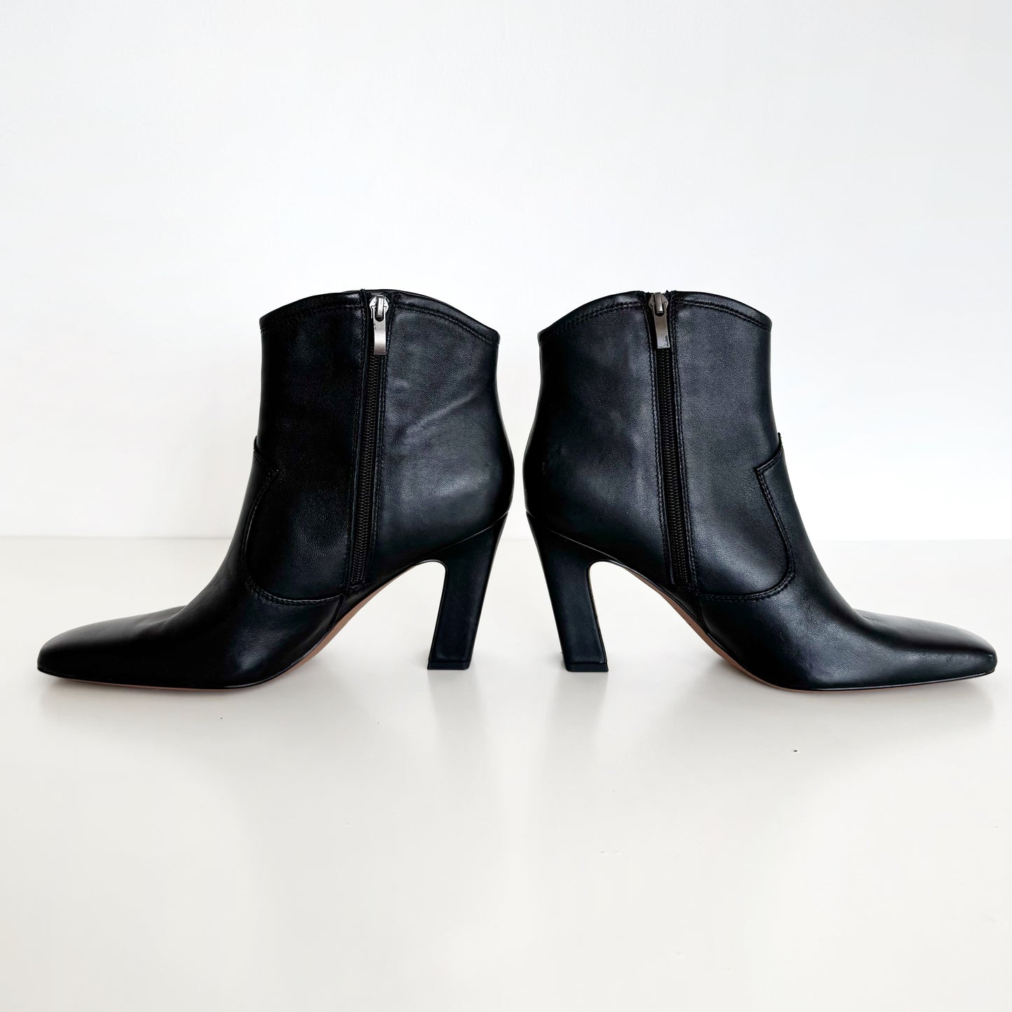 Franco Sarto “Bayden” Leather Heeled Booties (9)