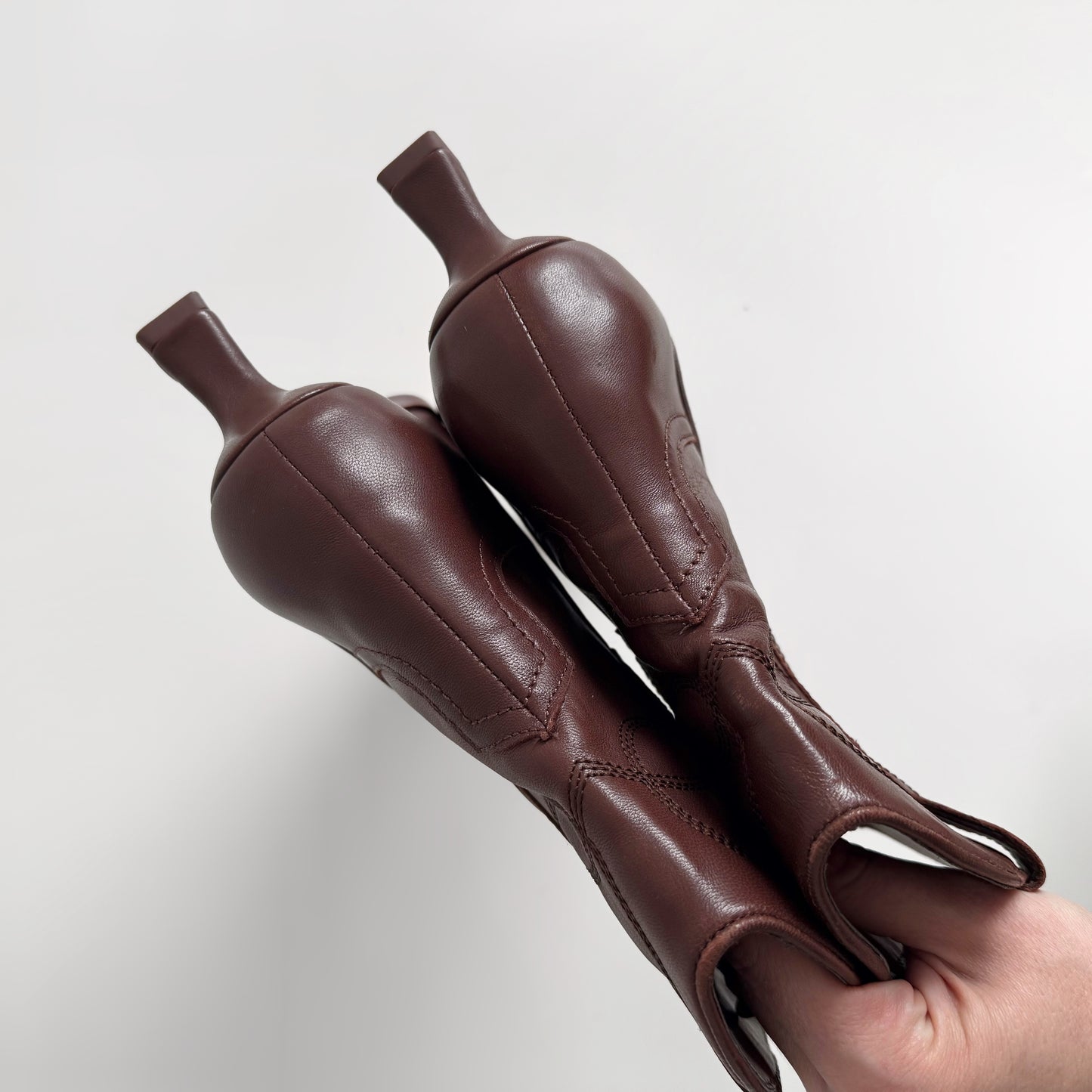 Dolce Vita “Angel” Chocolate Brown Kitten Heel Cowgirl Booties (6.5)