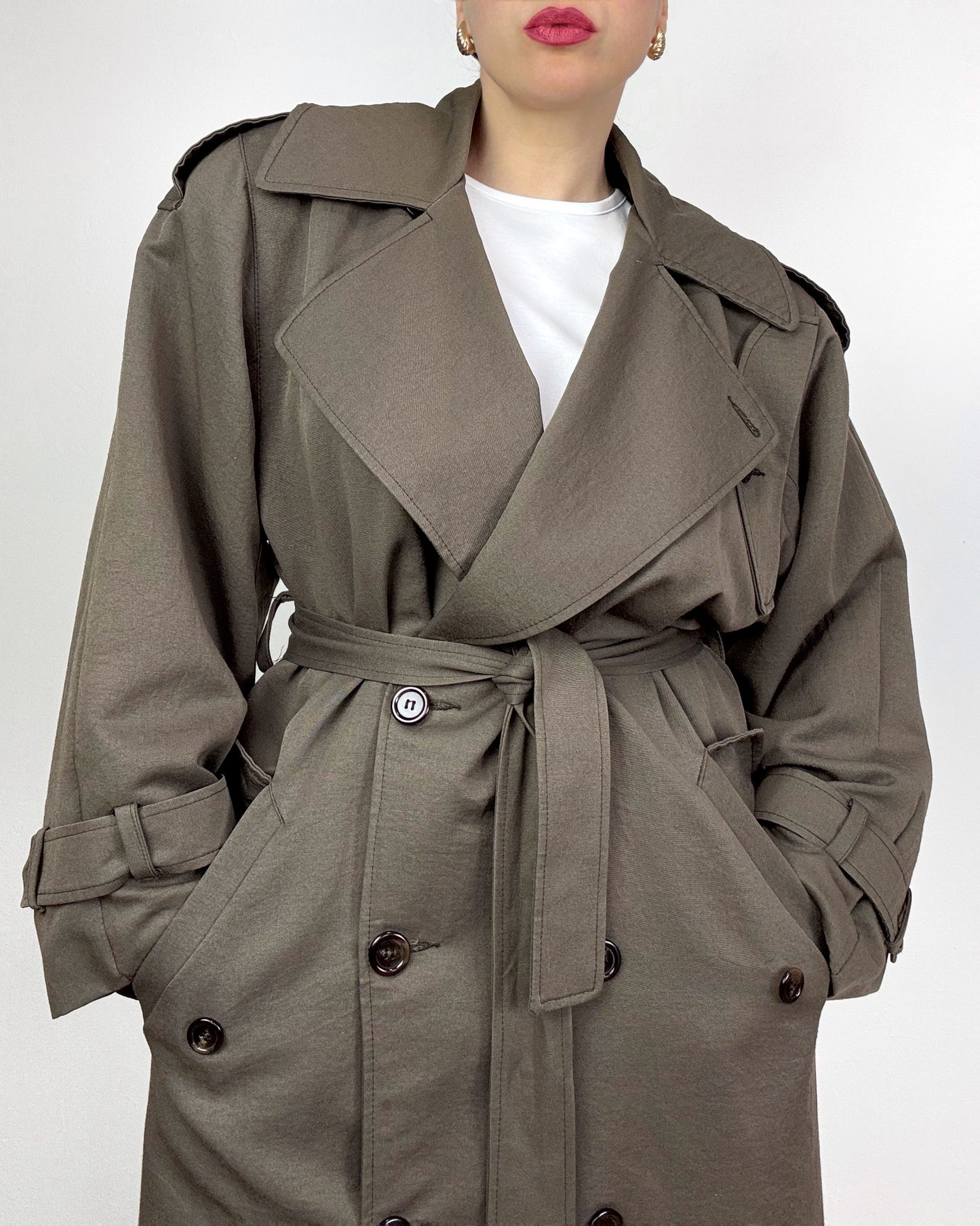 80s Trench Coat in Bark