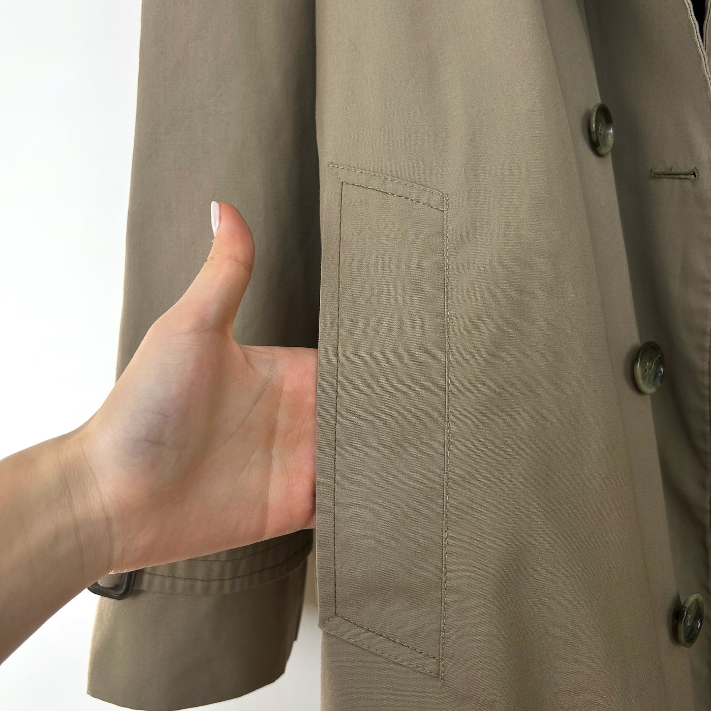 90s Classic Trench Coat in Tan