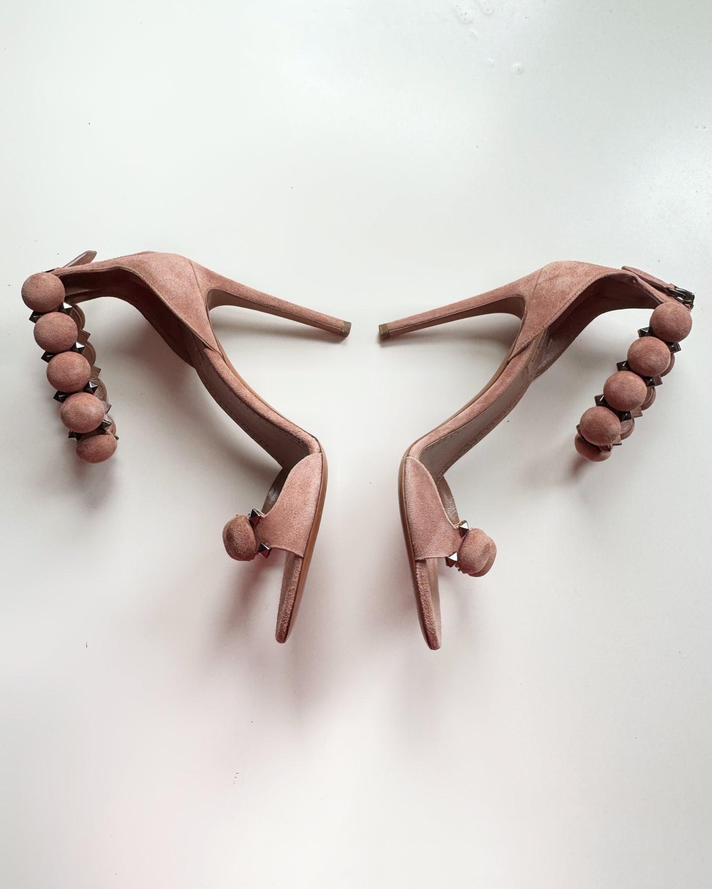 ALAIA “La Bombe” Stud Embellished Sandal Heels (38.5)