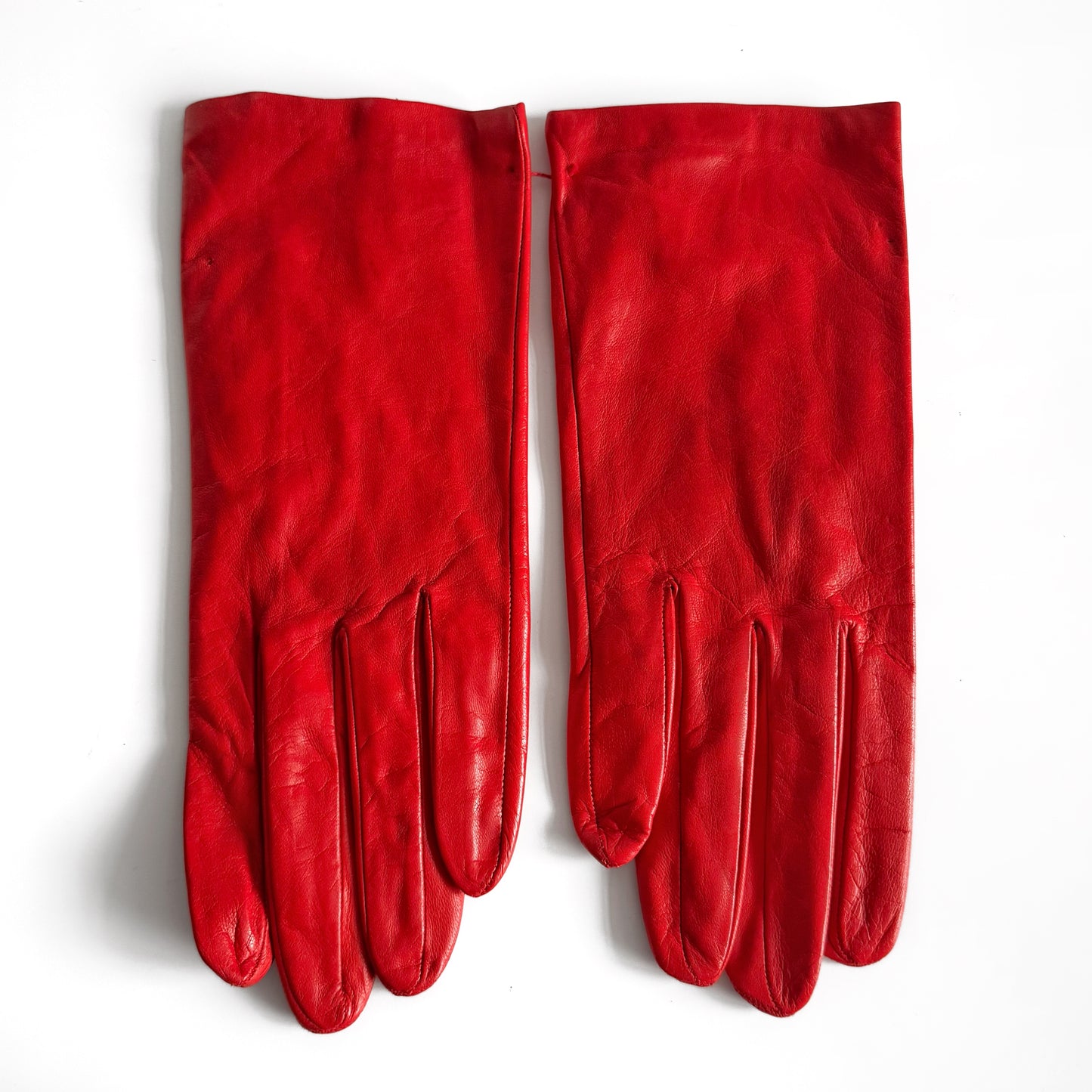 Genuine Leather Red Gloves