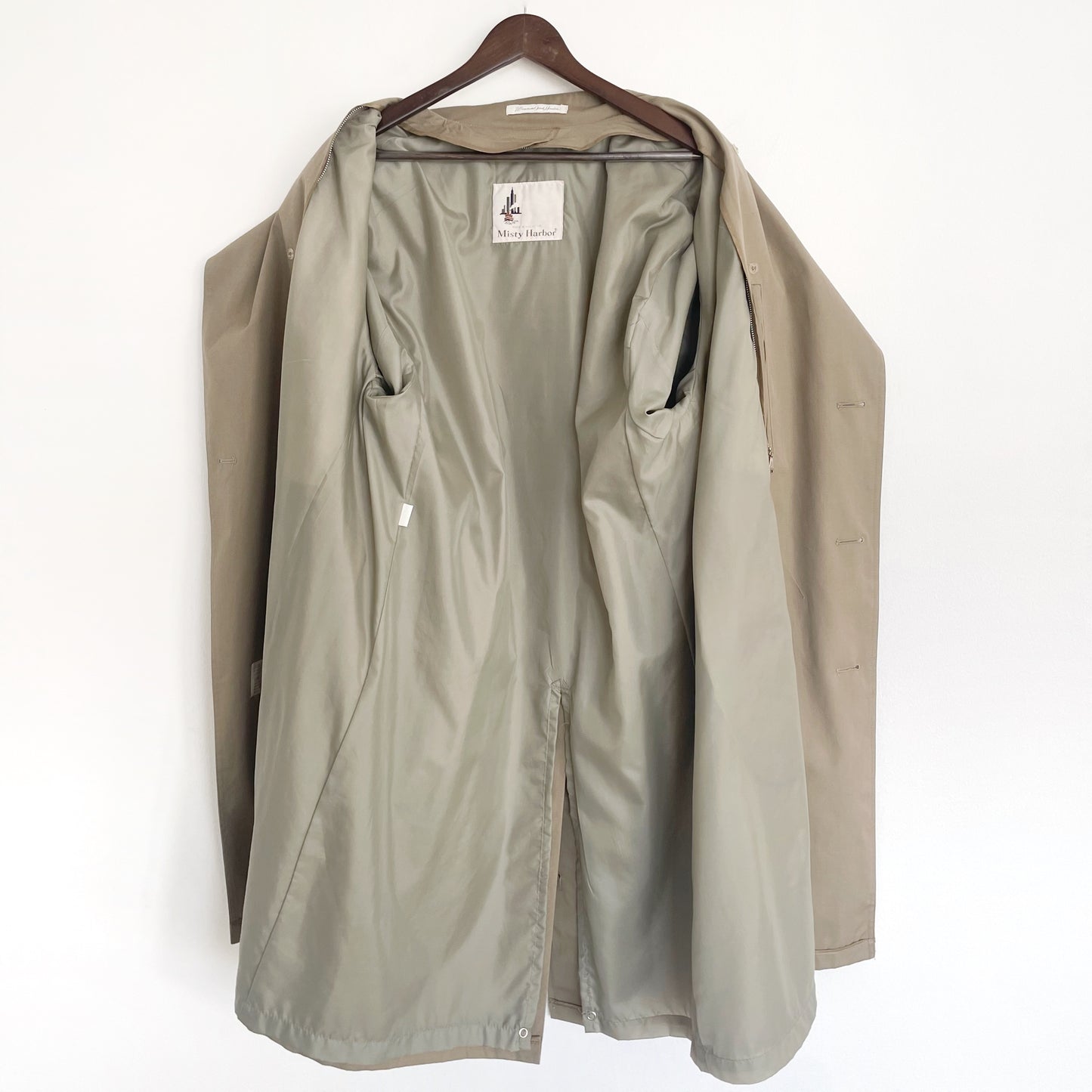 90s Minimal Trench Coat in Tan