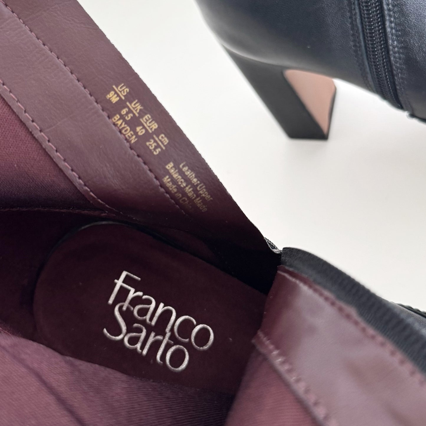 Franco Sarto “Bayden” Leather Heeled Booties (9)