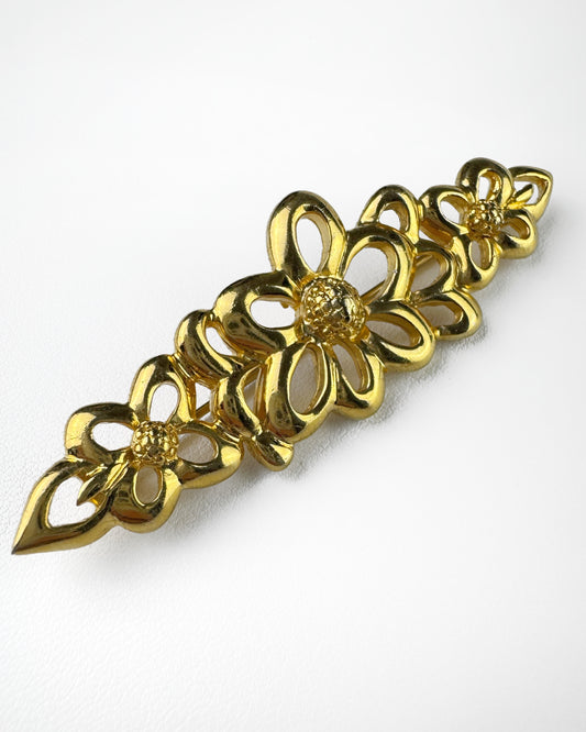80s/90s “Monet” Triple Flower Brooch