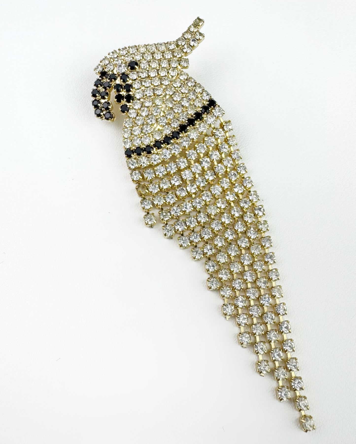 50/60s Rhinestone Cockatoo Brooch