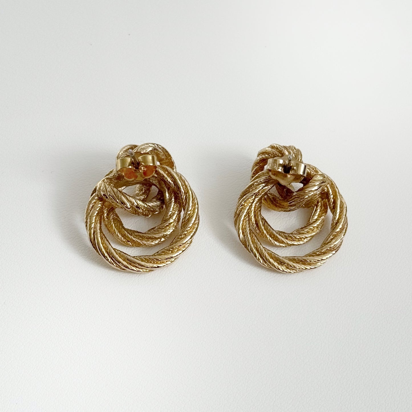 80s Textured Knot Earrings