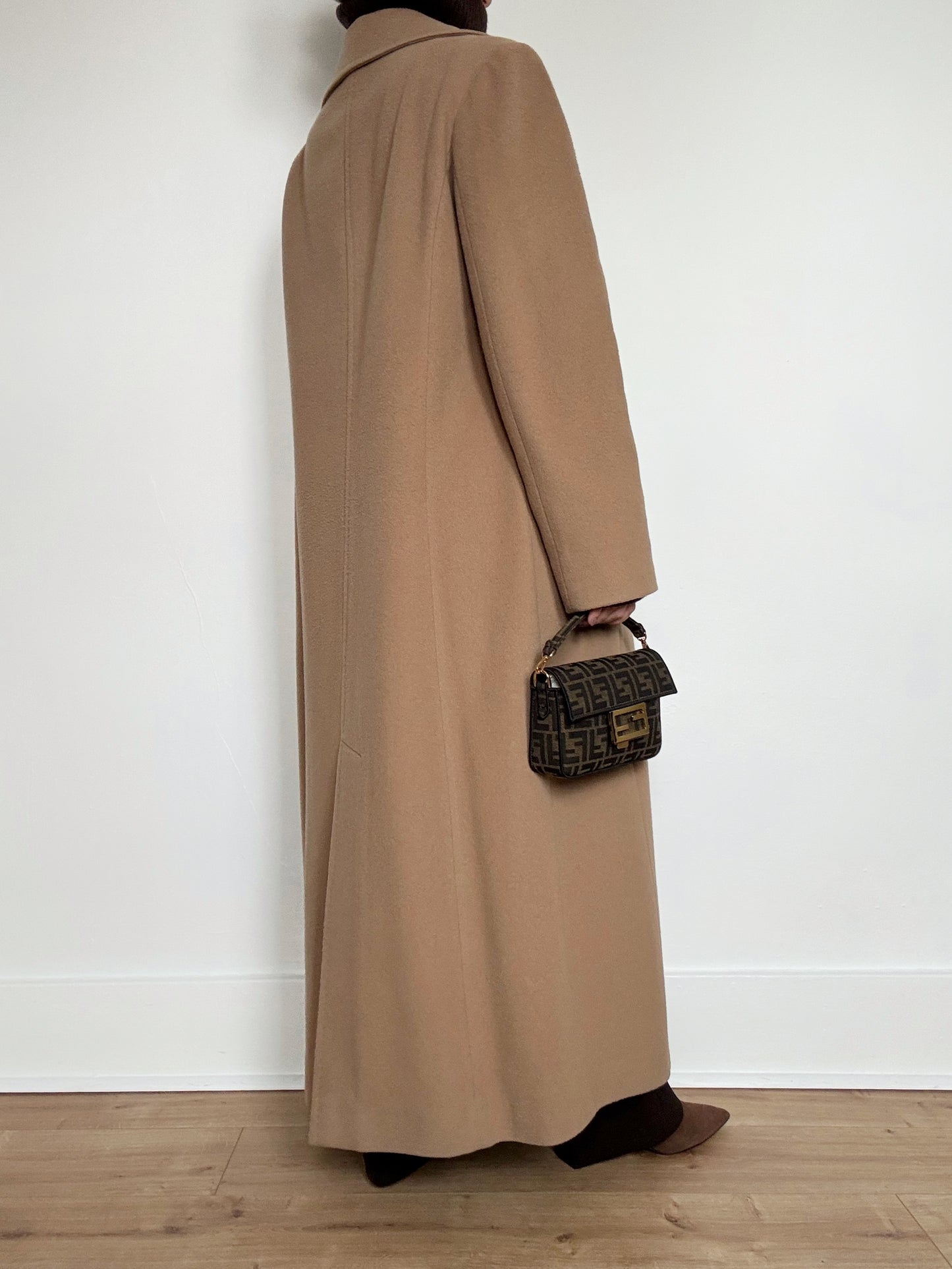 Fluerette Loro Piana Wool Maxi Top Coat in Camel