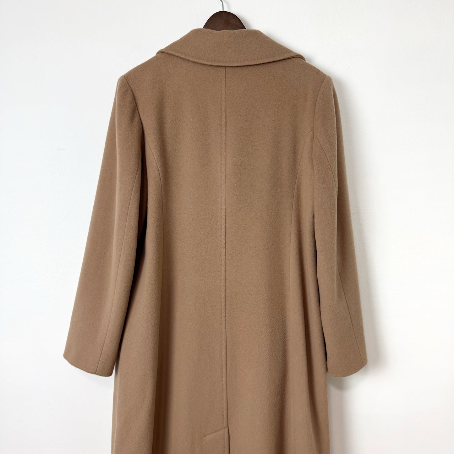 Fluerette Loro Piana Wool Maxi Top Coat in Camel