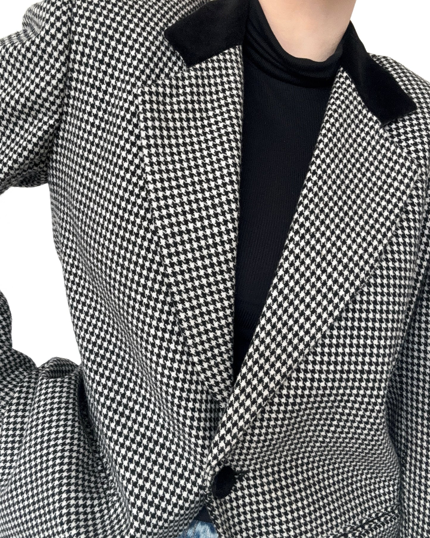 80s Wool Houndstooth Blazer
