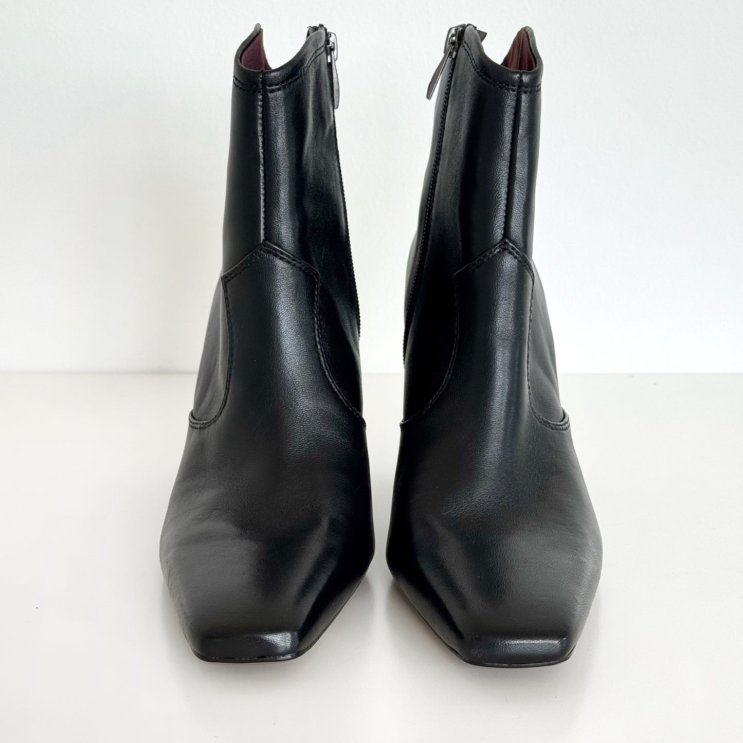 Franco Sarto “Bayden” Leather Heeled Booties (9)