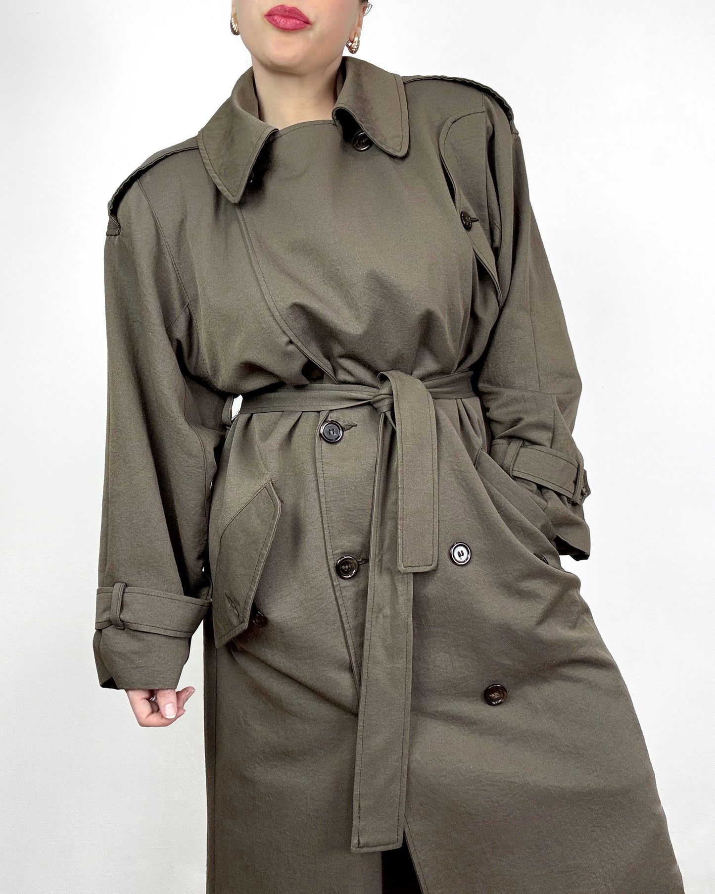 80s Trench Coat in Bark