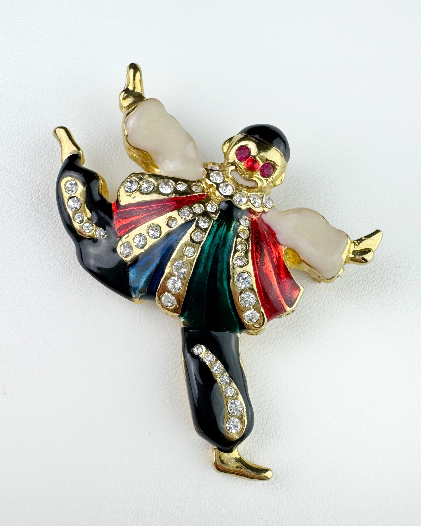 70s/80s Dancing Clown Brooch