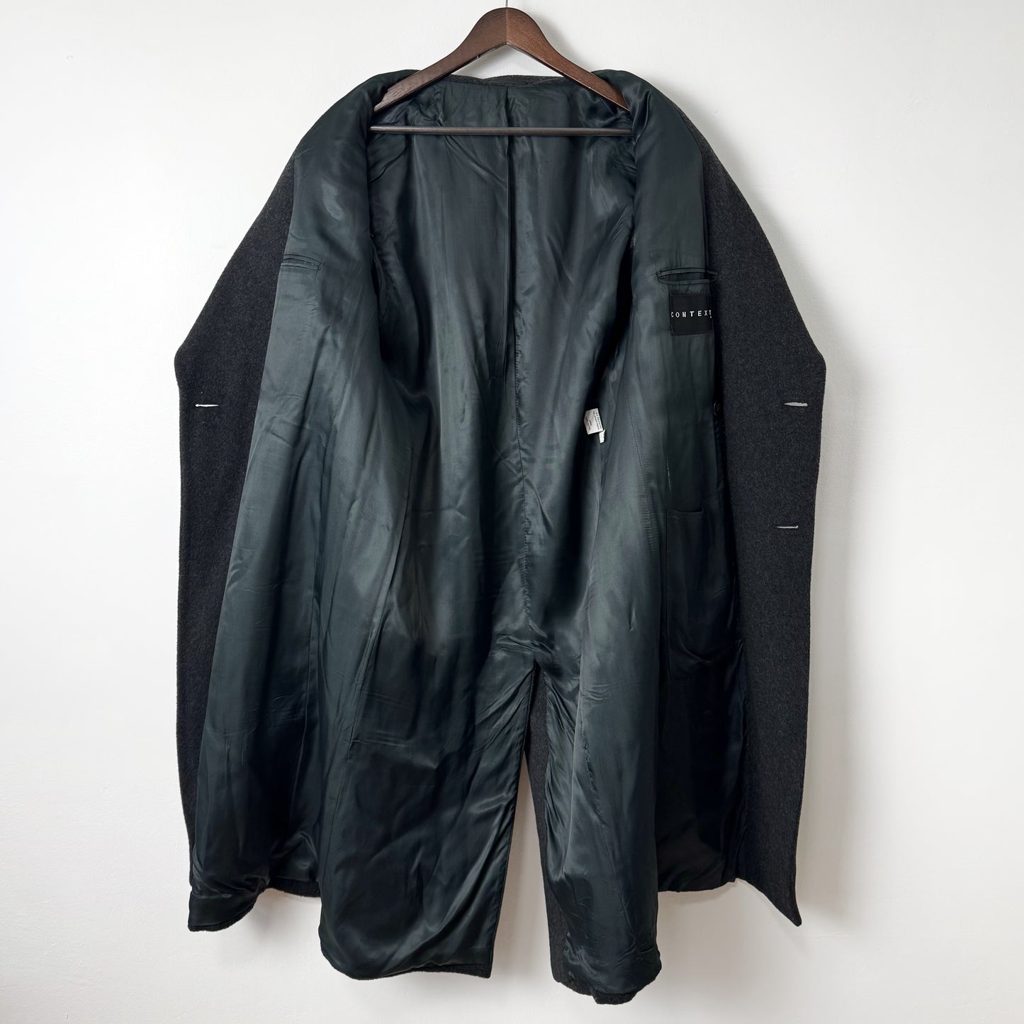 00s Wool Cashmere Top Coat in Charcoal