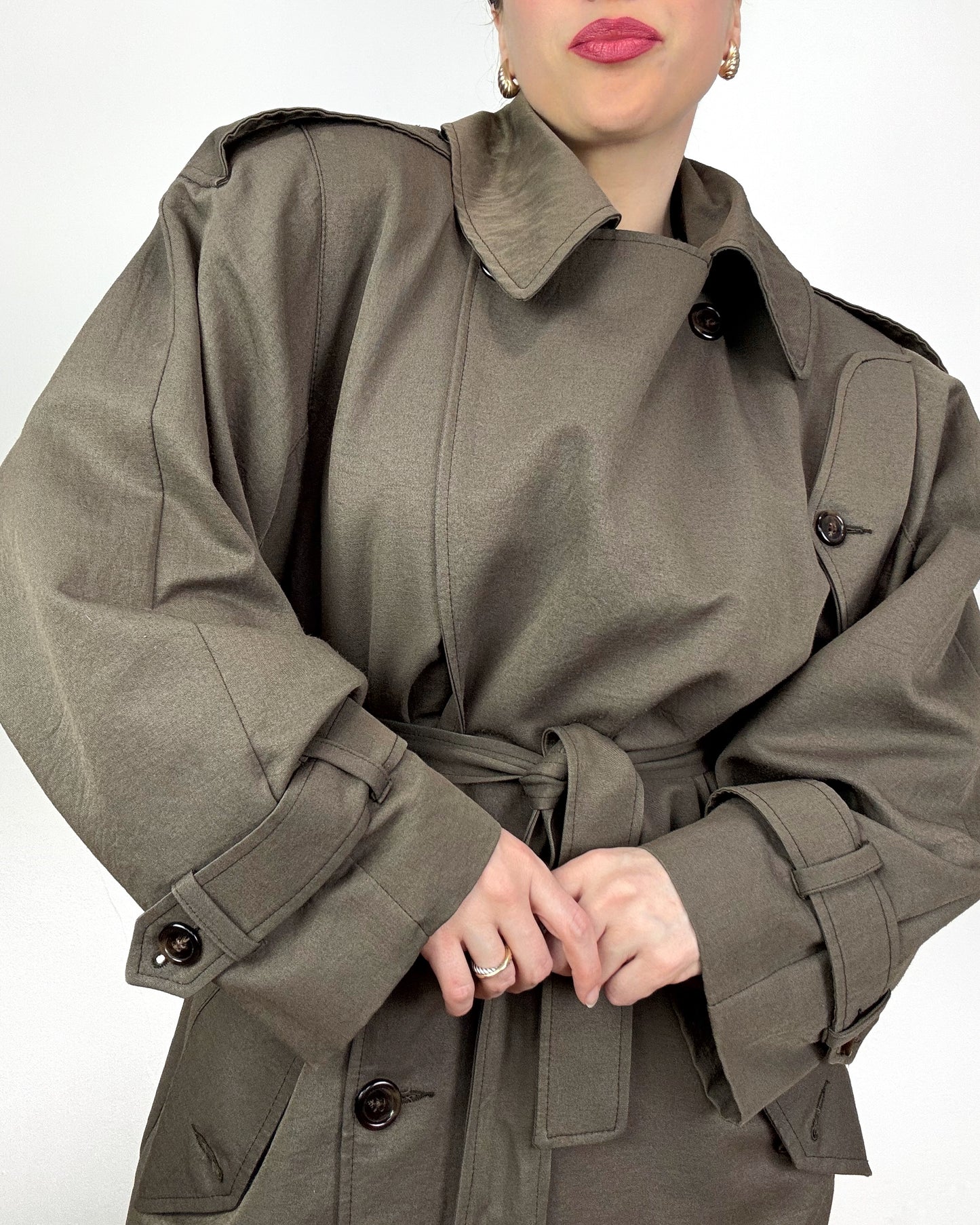 80s Trench Coat in Bark