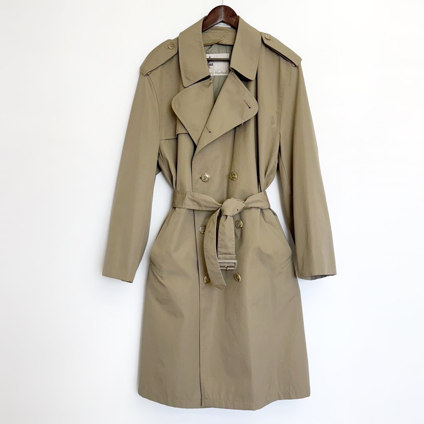 90s Minimal Trench Coat in Tan