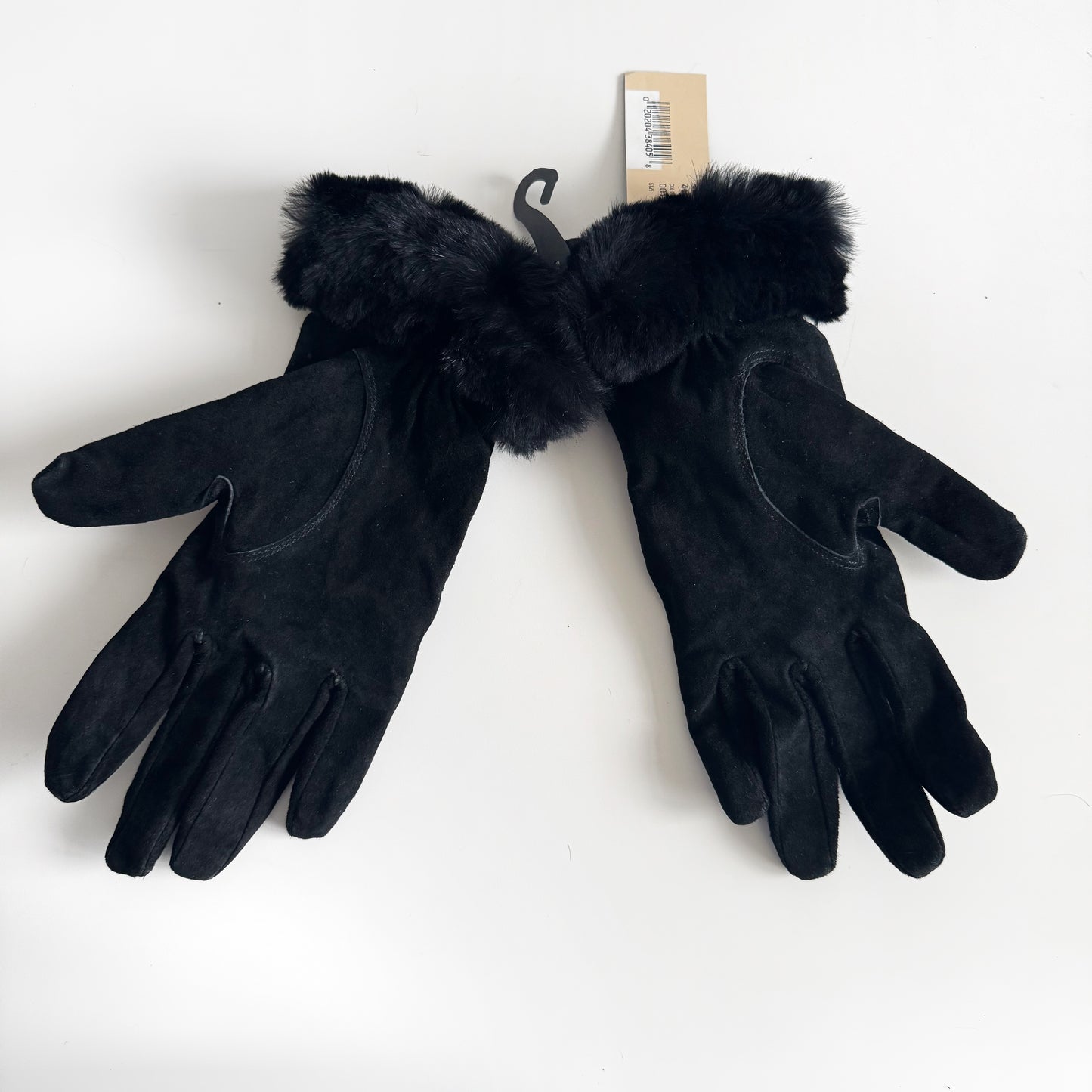 Lauren Ralph Lauren Suede Black Gloves