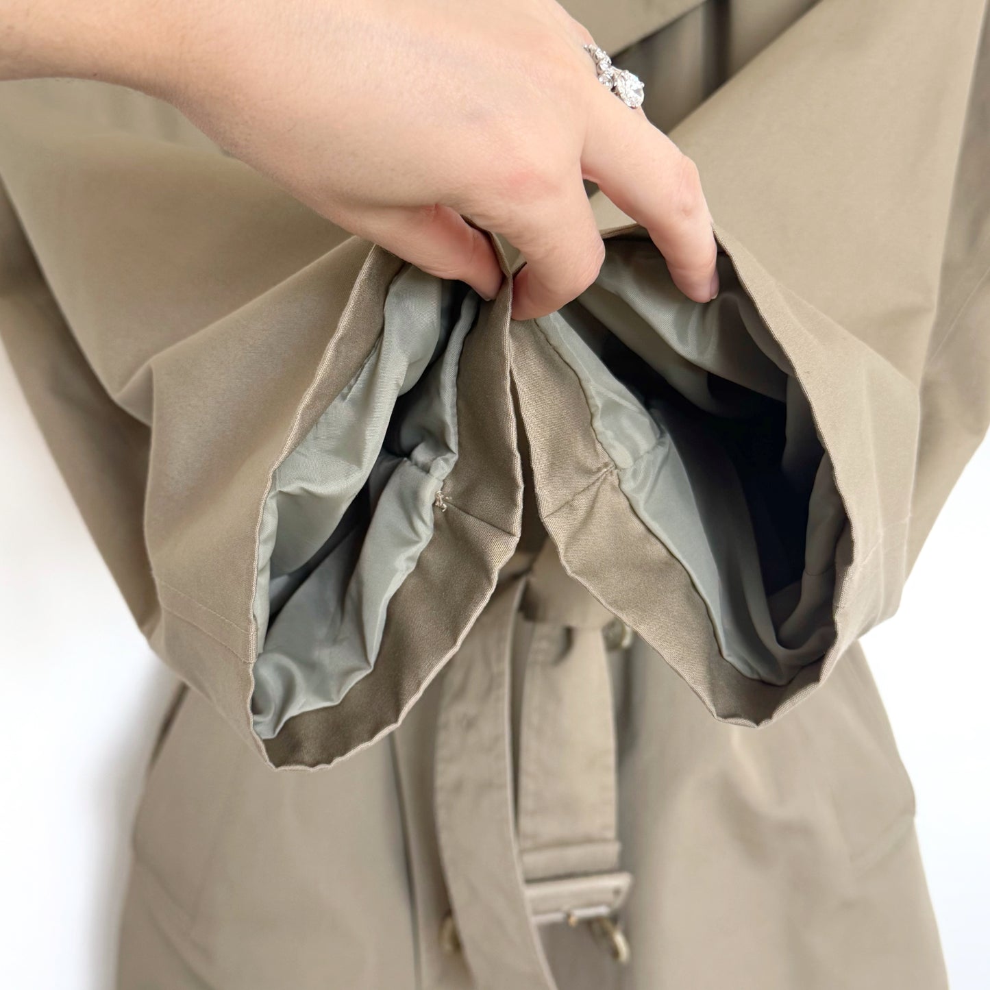 90s Minimal Trench Coat in Tan