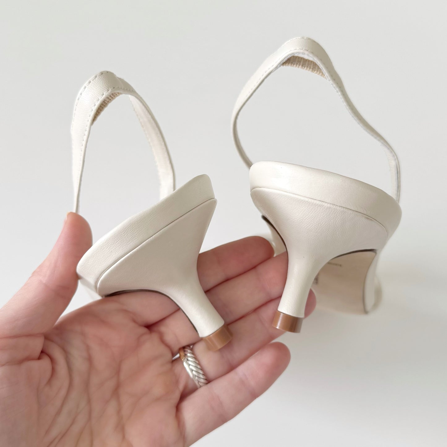 Larroude Kitten Heel Slingback Sandals (9)