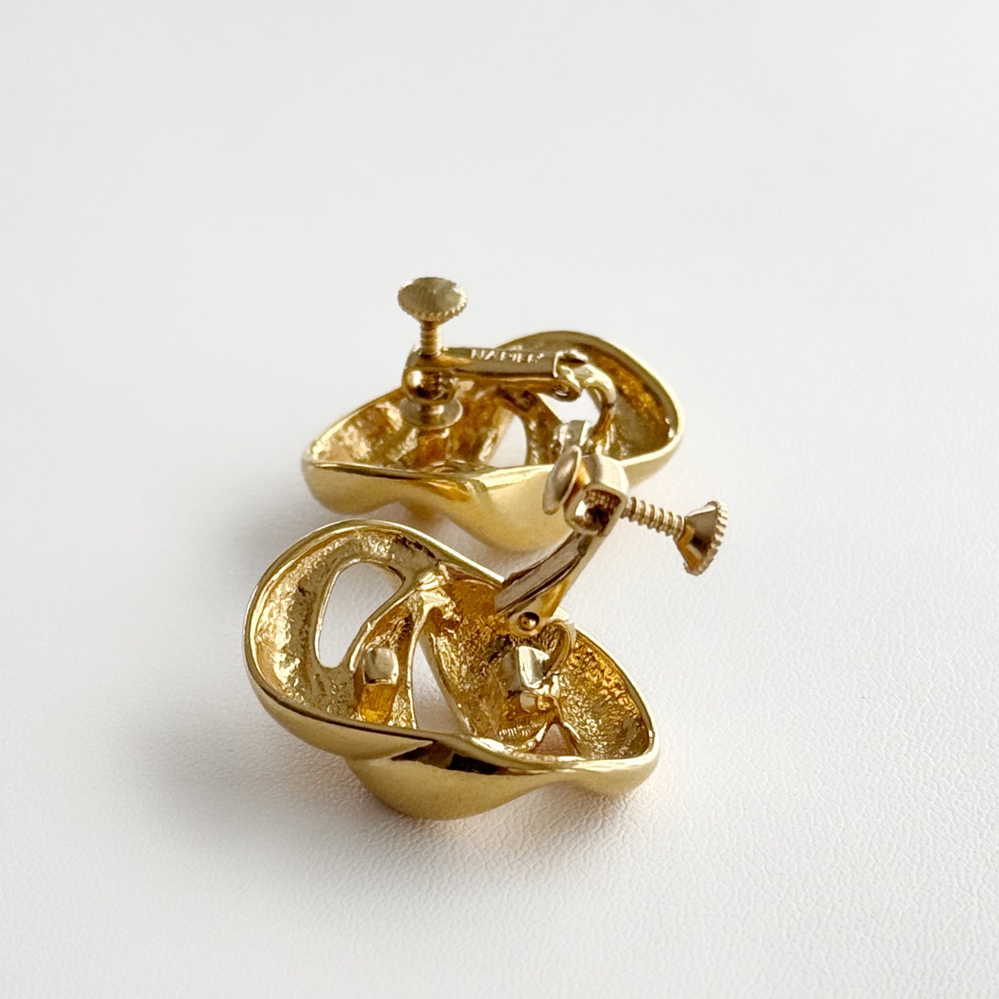 80s Napier Double Link Clip Earrings