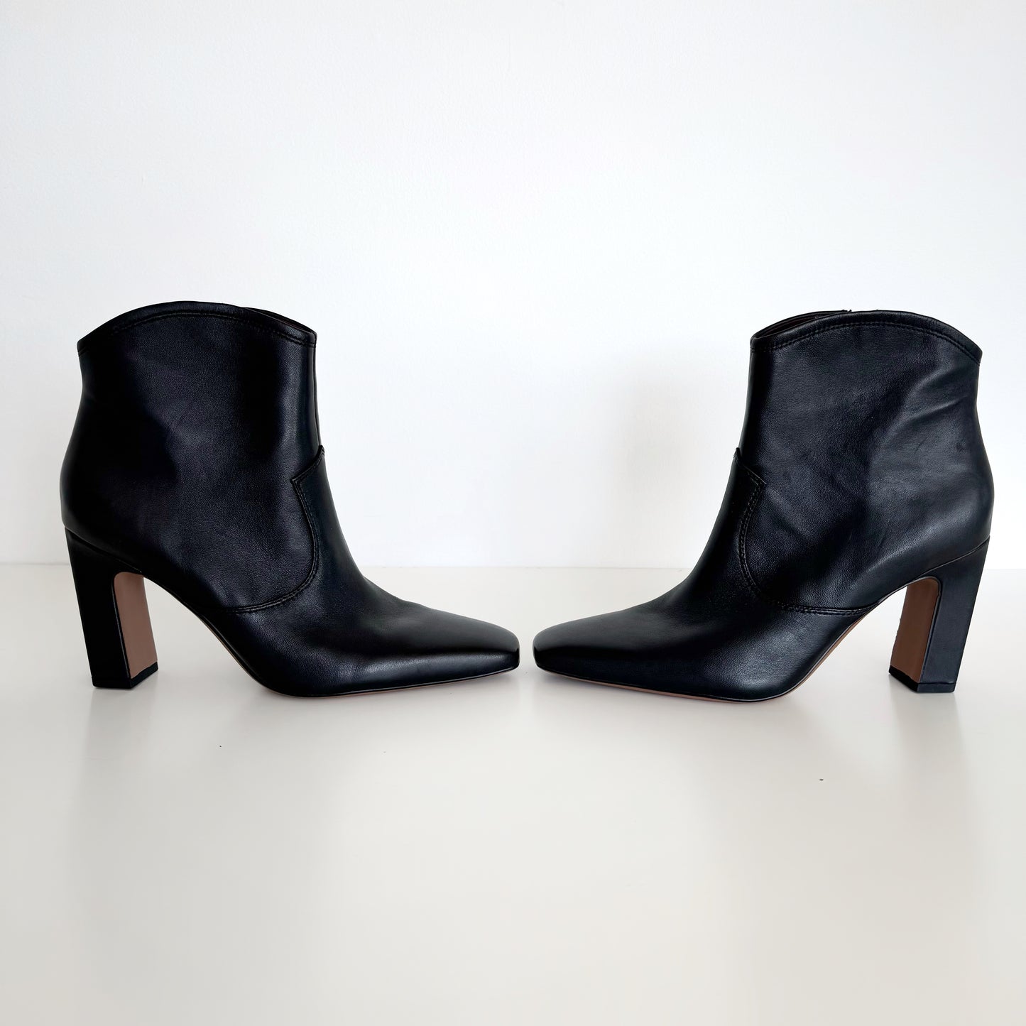 Franco Sarto “Bayden” Leather Heeled Booties (9)