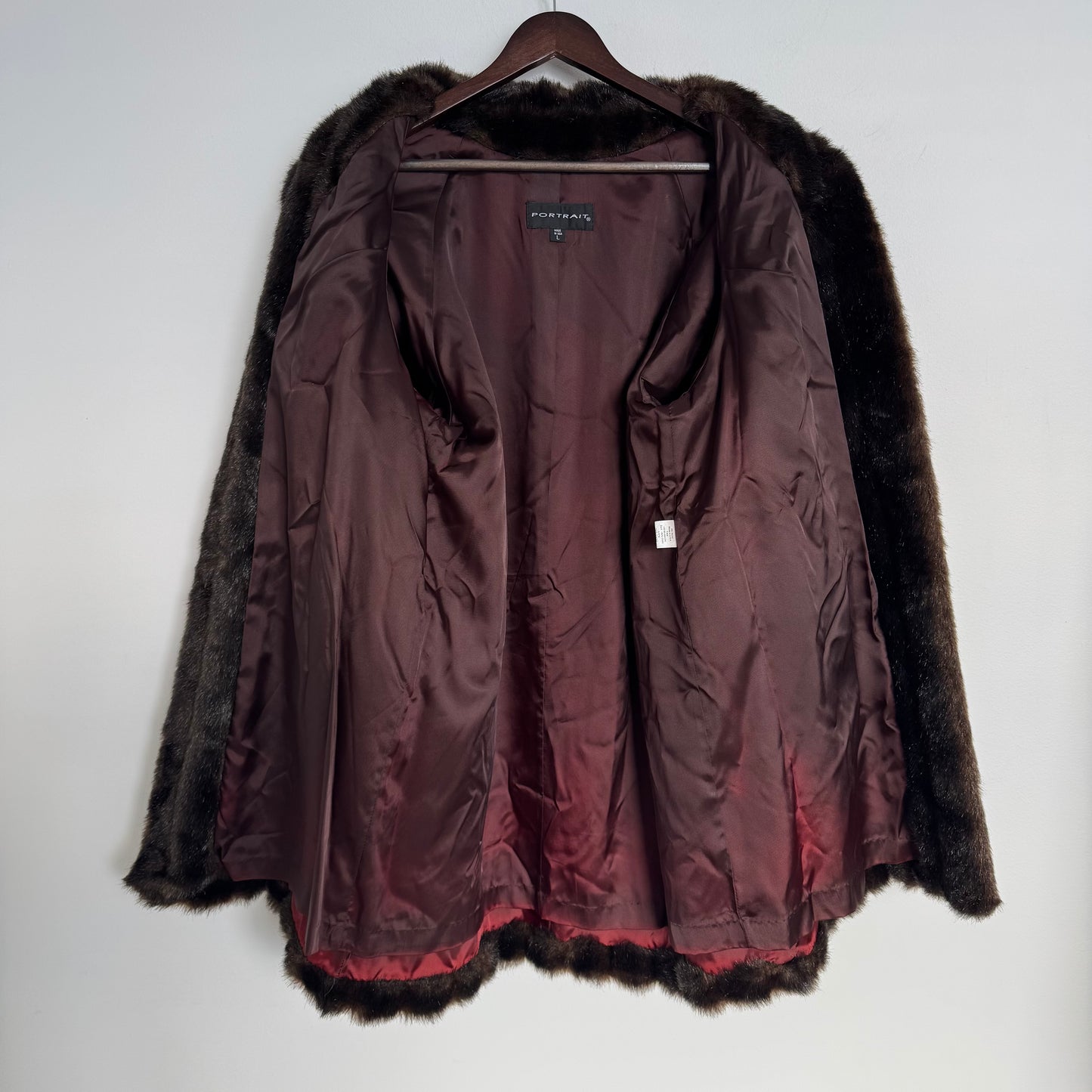 90s/00s Chocolate Brown Faux Fur Mink