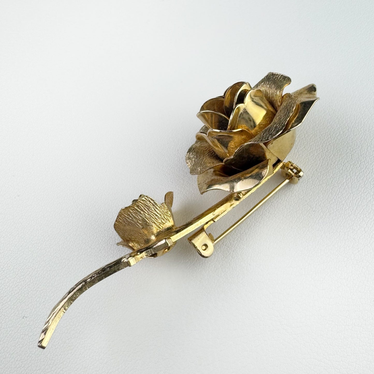 50s/60s Stem Rose Brooch
