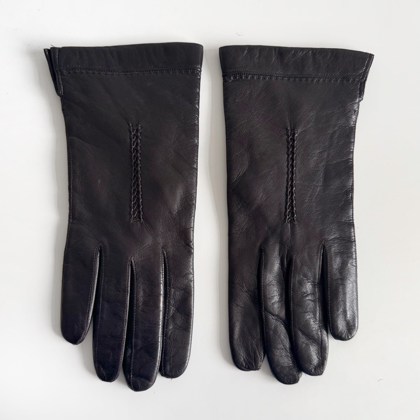 Genuine Leather Italian Chocolate Brown Gloves