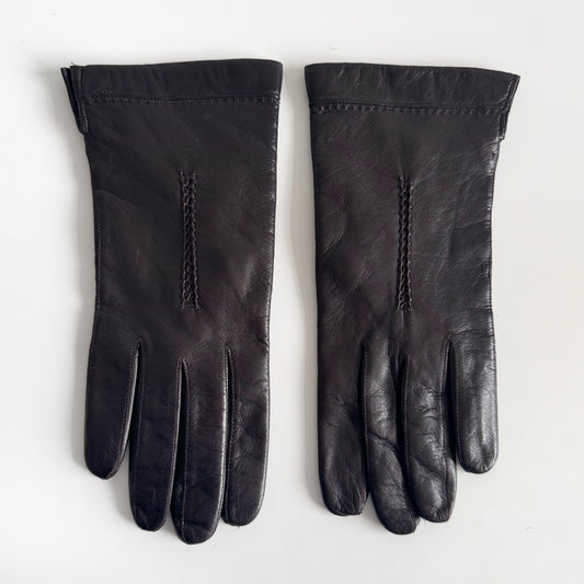 Genuine Leather Italian Chocolate Brown Gloves