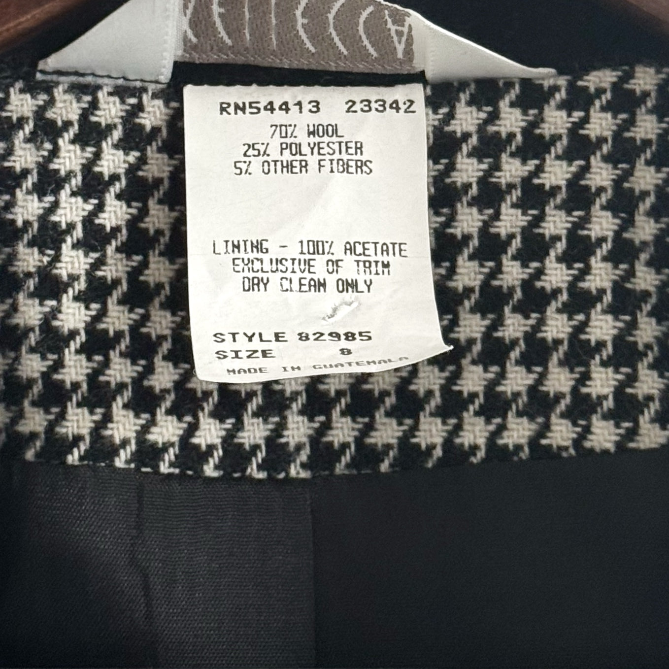 80s Wool Houndstooth Blazer