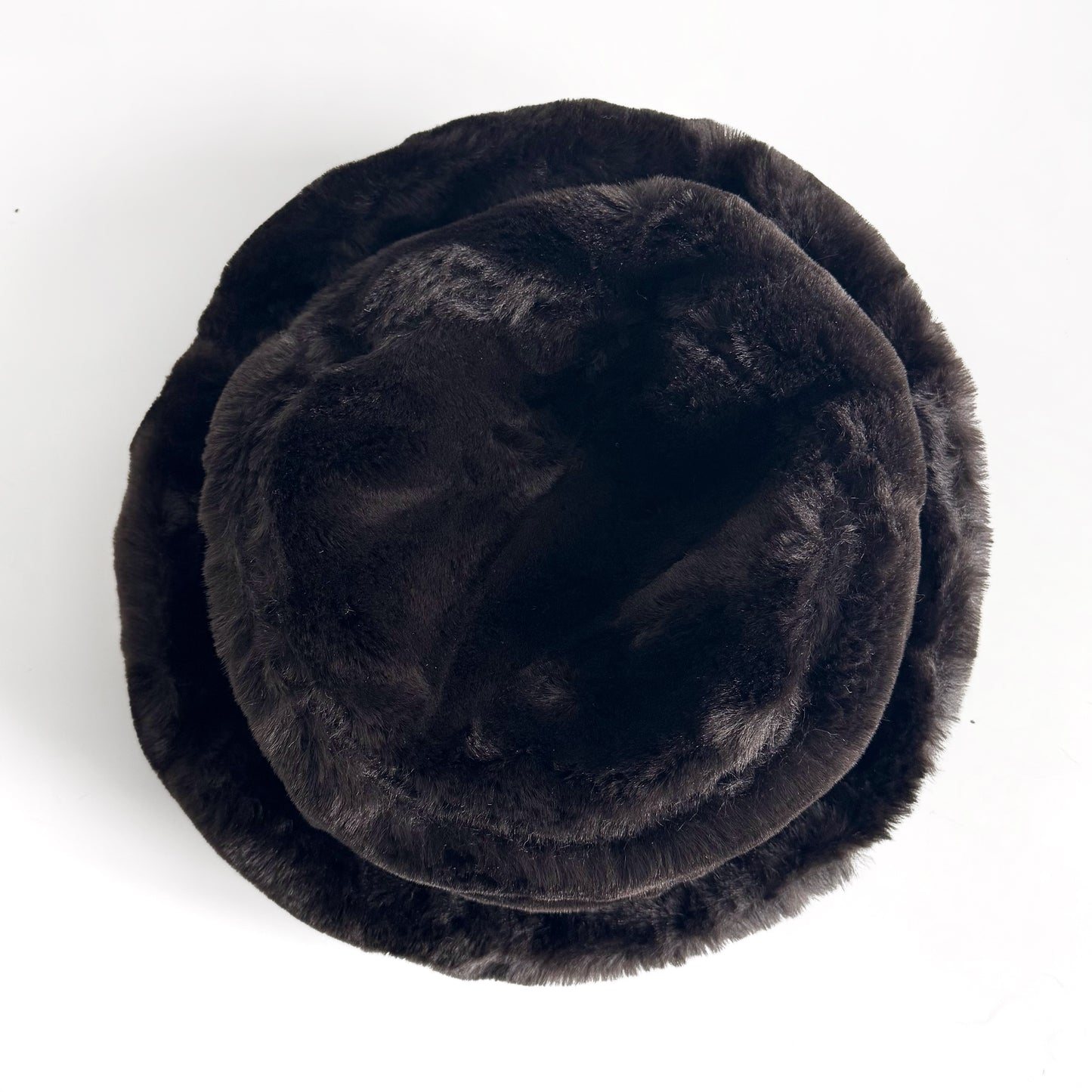 Faux Fur and Leather Italian Chocolate Brown Hat
