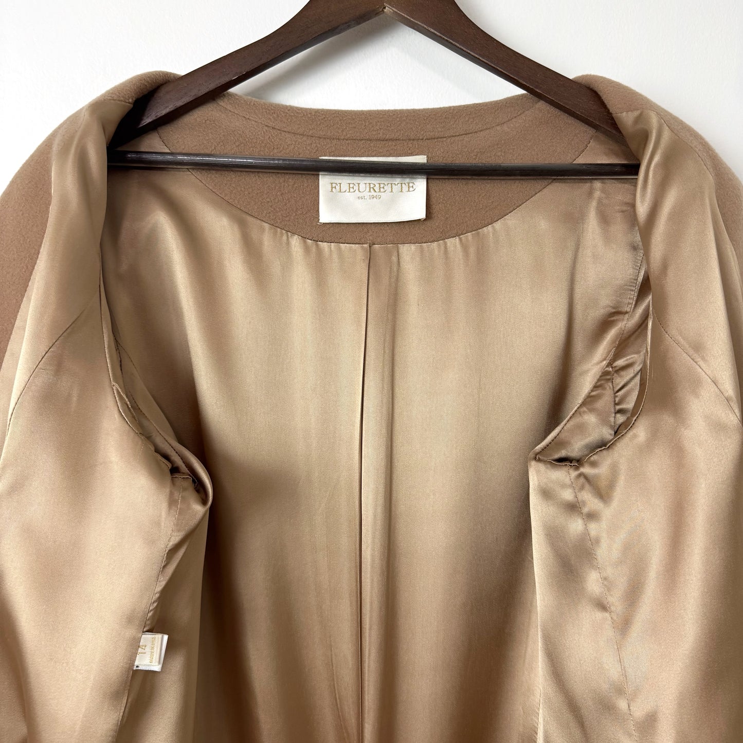 Fluerette Loro Piana Wool Maxi Top Coat in Camel