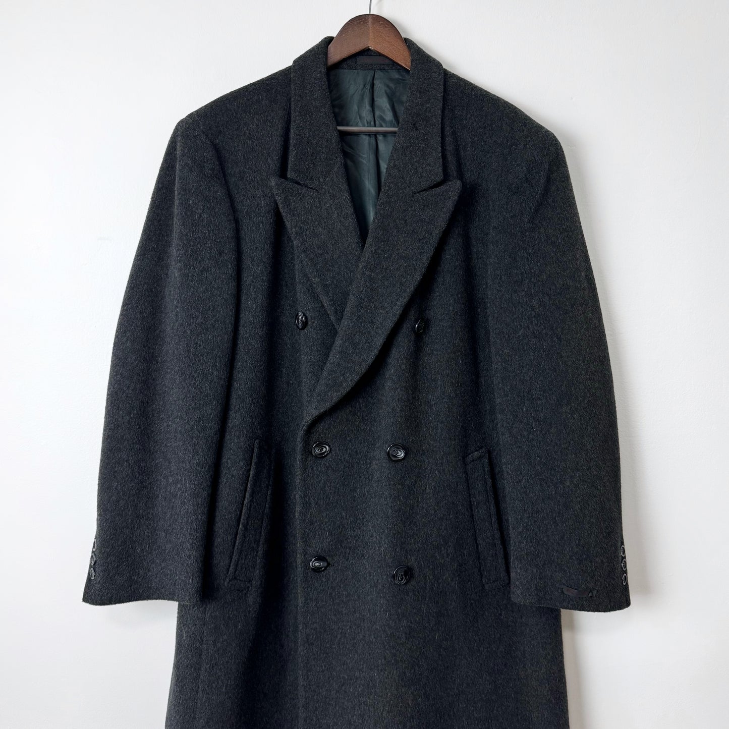 00s Wool Cashmere Top Coat in Charcoal