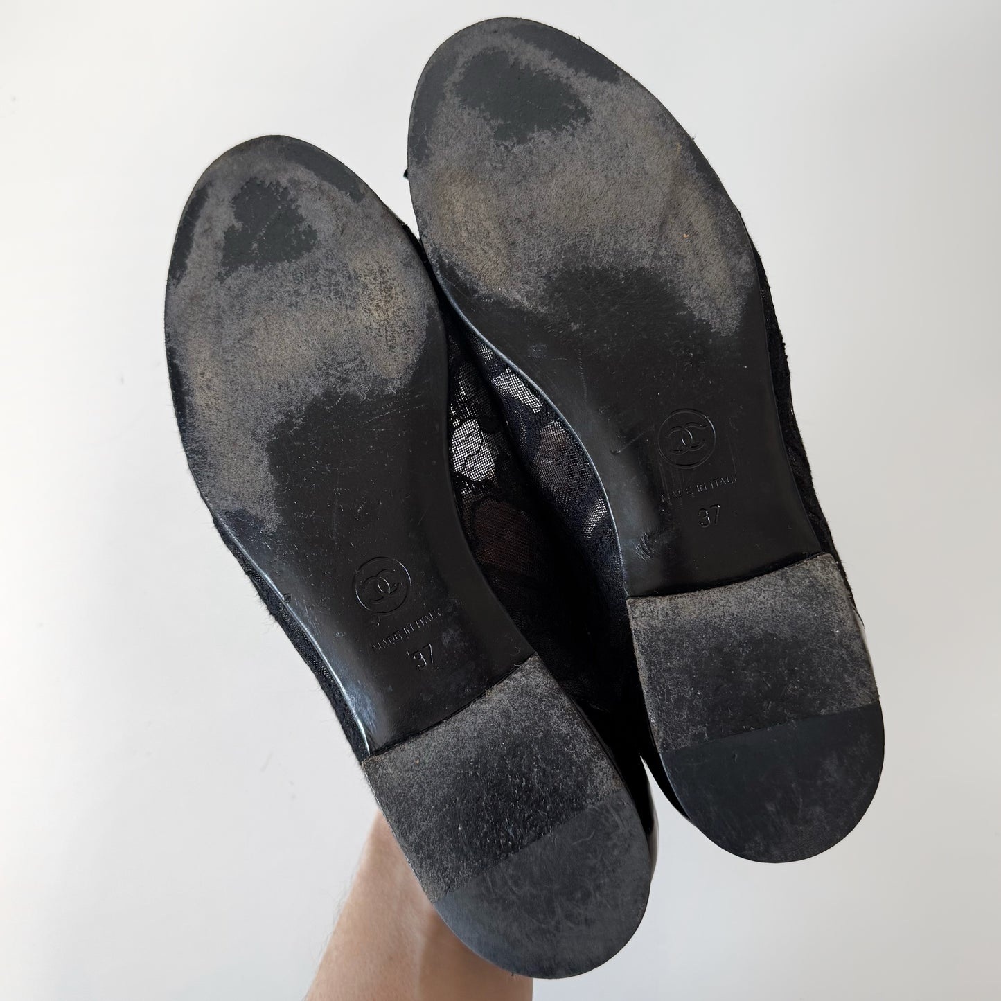 Chanel Lace and Patent Ballet Flats (37)
