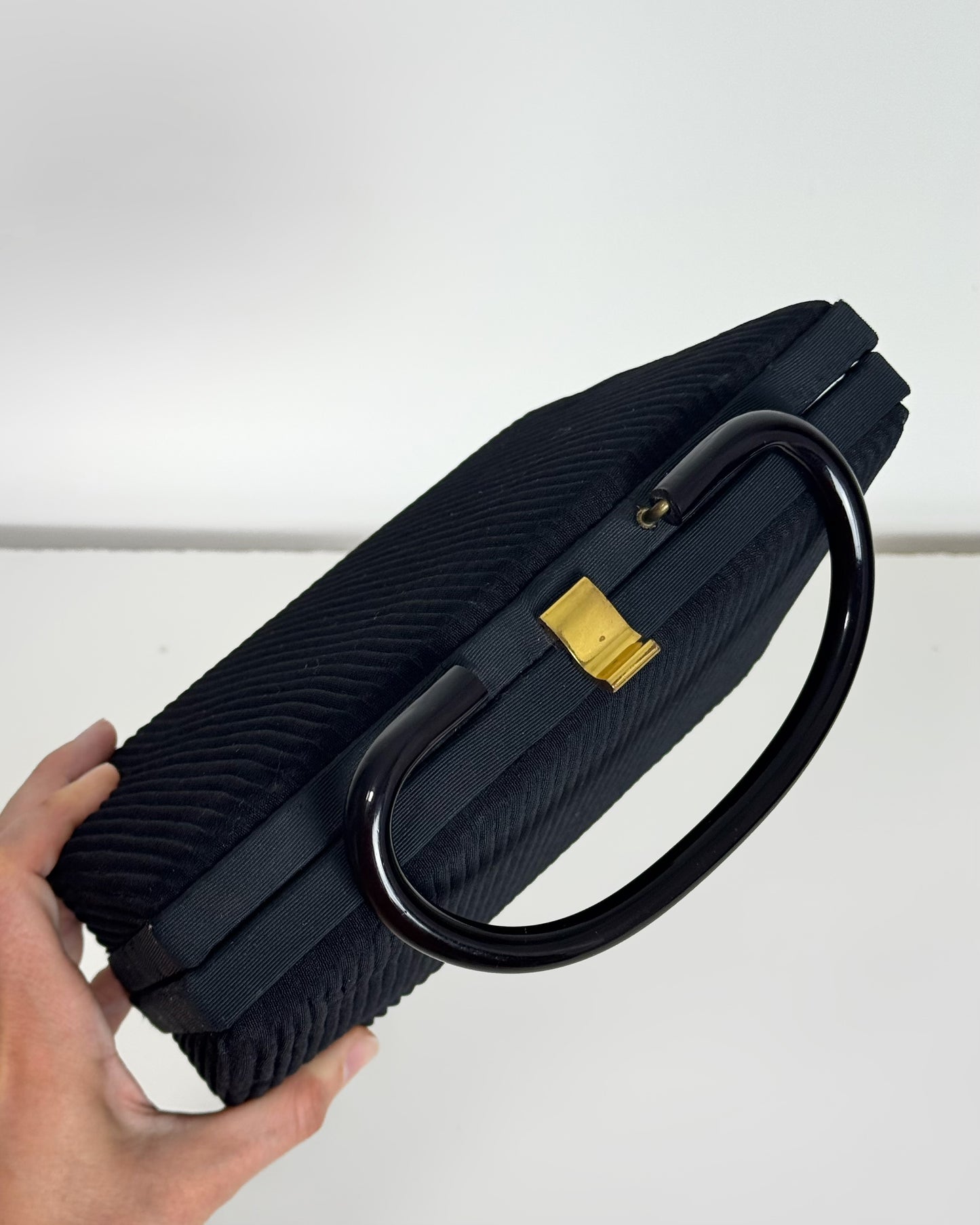 50s/60s Pleated Top Handle Bag