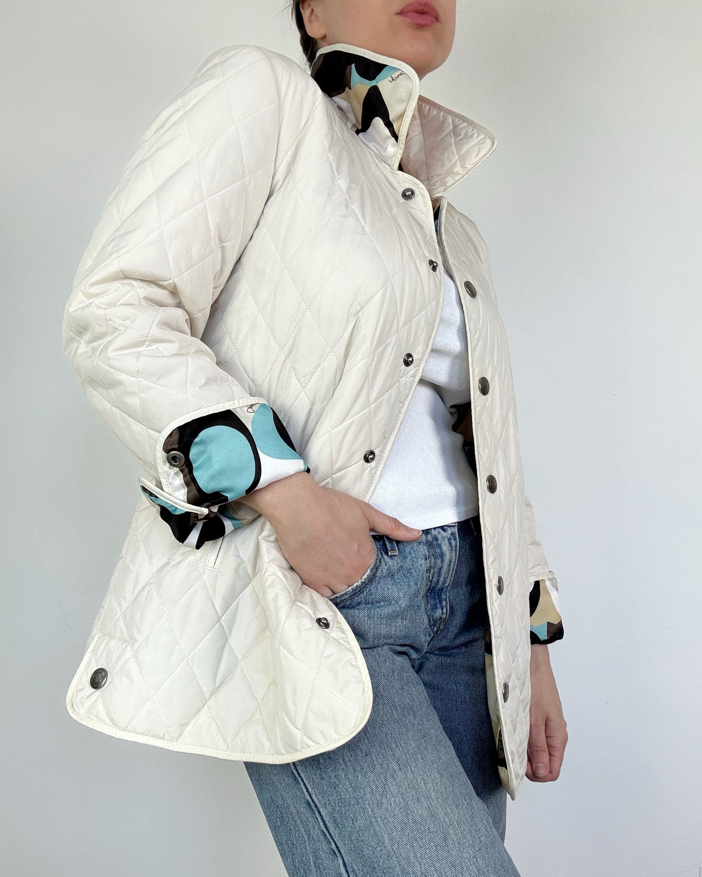 Coach Quilted Jacket with Logo Interior