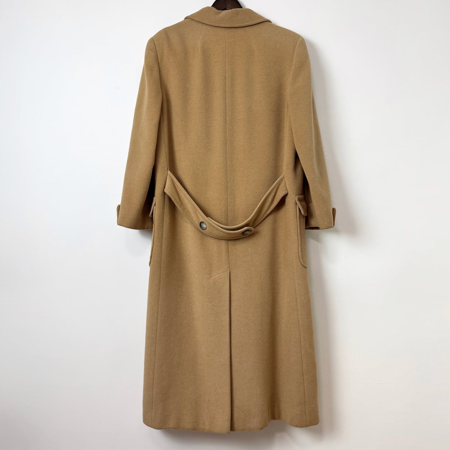 80s/90s Regency Neiman Marcus Camel Hair Top Coat in Tan