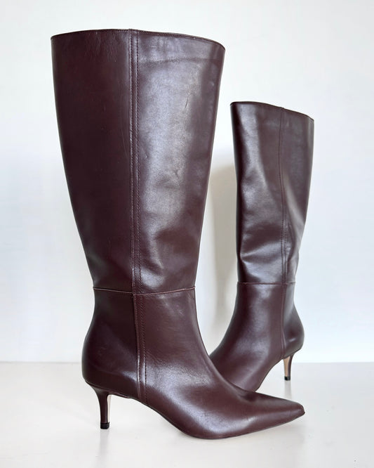 Nordstrom “Kora” Knee High Kitten Heel Boots (6)