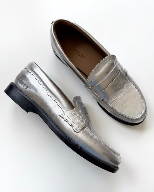 Golden Goose “Jerry” Penny Loafer in Silver (7)