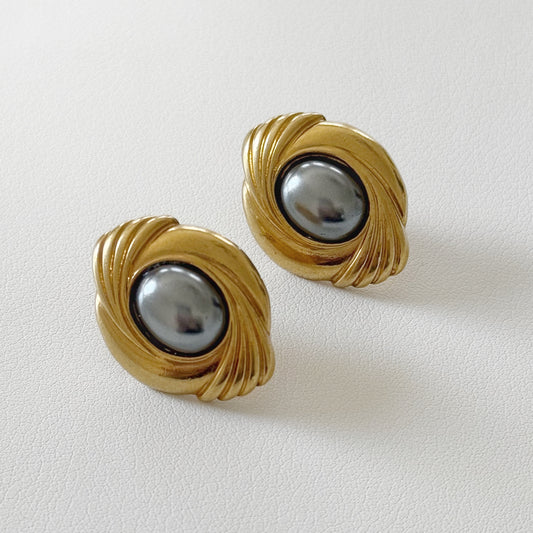 80s/90s Two-tone Swirl Earrings