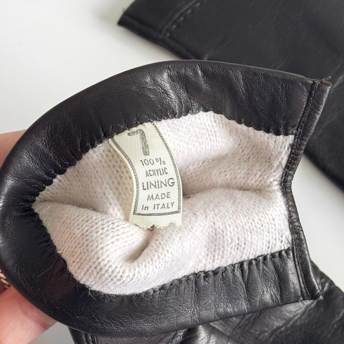 Genuine Leather Italian Chocolate Brown Gloves