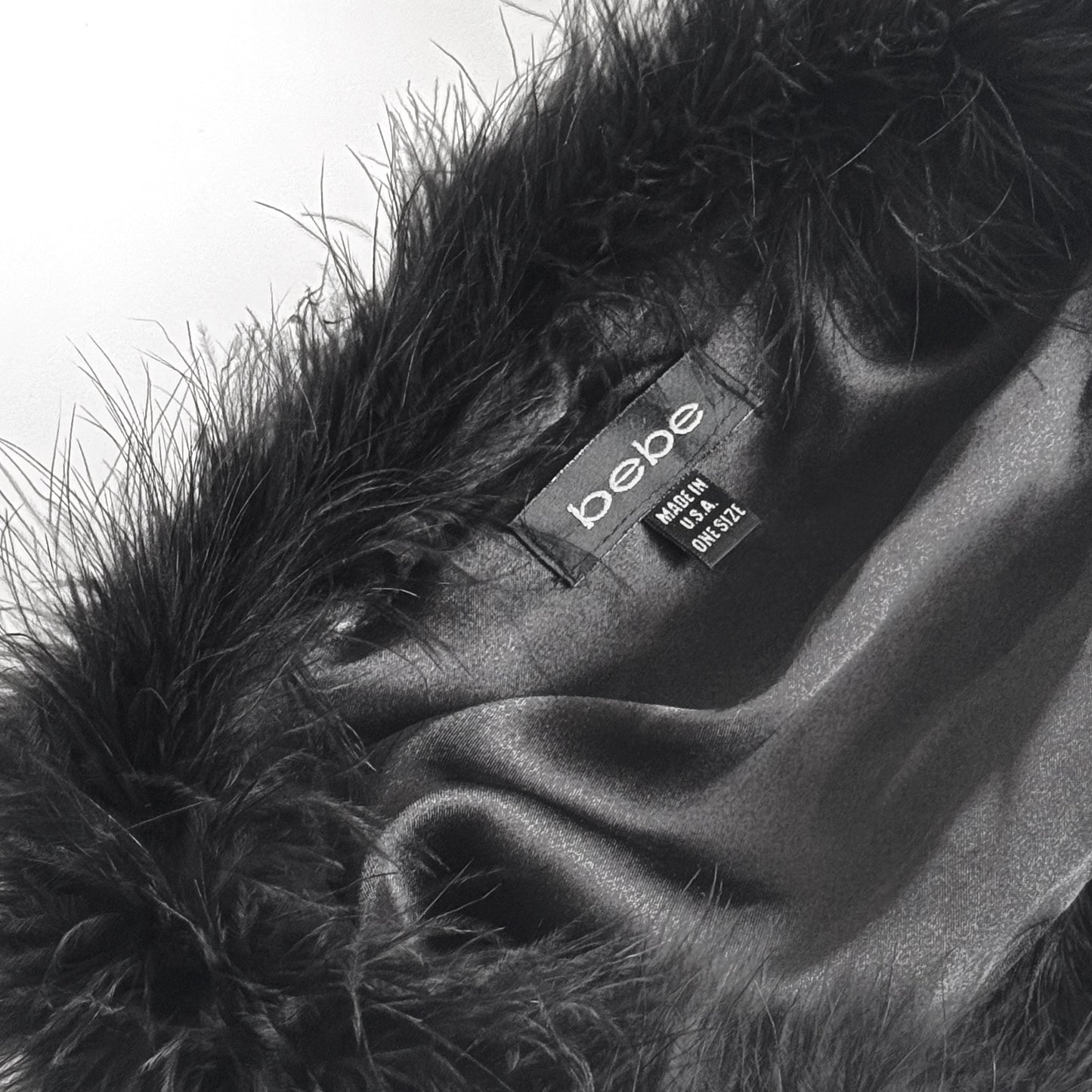 Feather and Satin Stole + Gloves